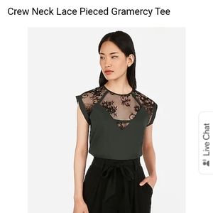 NWOT - Express lace inset Grammercy tee - Small